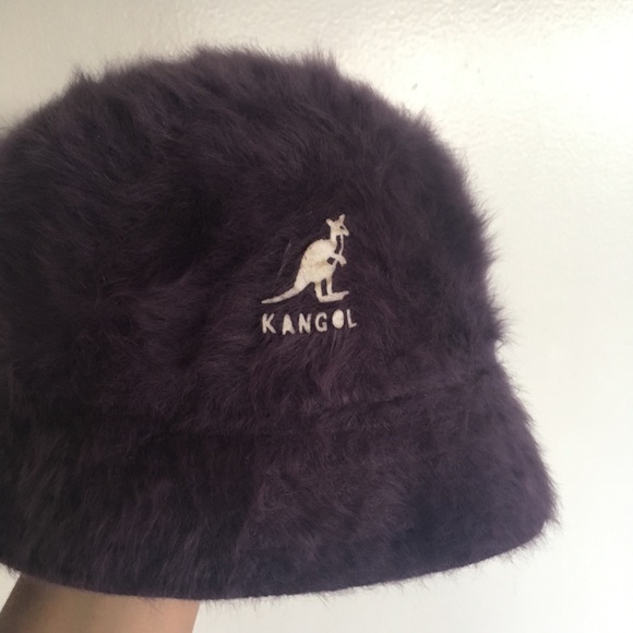 purple kangol bucket hat
